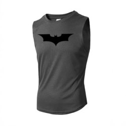 Bat Printed Men's Loose Sleeveless T-shirt Autumn inner wear Running T