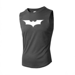Bat Printed Men's Loose Sleeveless T-shirt Autumn inner wear Running T