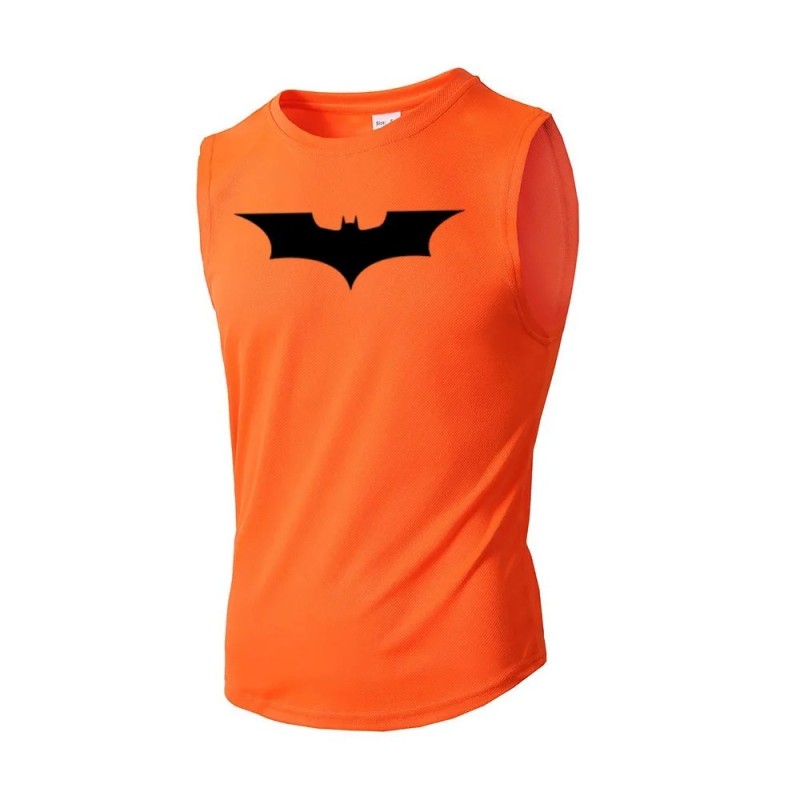 Bat Printed Men's Loose Sleeveless T-shirt Autumn inner wear Running T