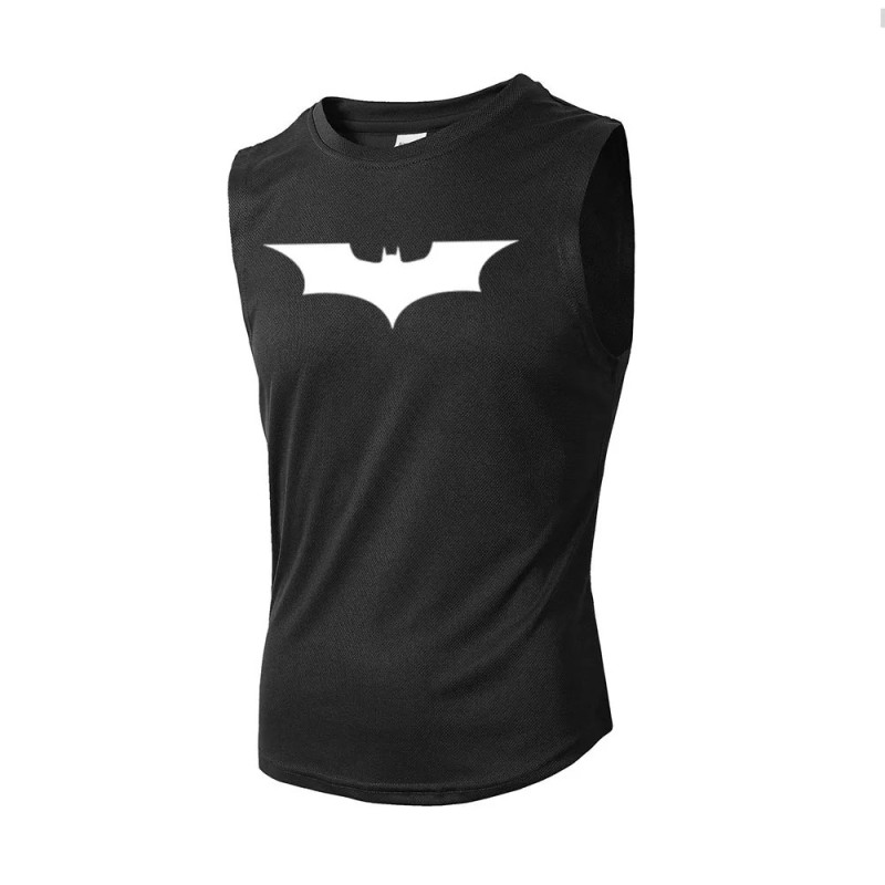 Bat Printed Men's Loose Sleeveless T-shirt Autumn inner wear Running T