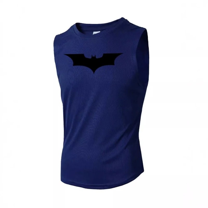 Bat Printed Men's Loose Sleeveless T-shirt Autumn inner wear Running T