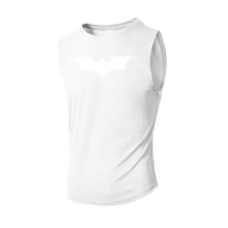 Bat Printed Men's Loose Sleeveless T-shirt Autumn inner wear Running T