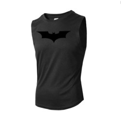 Bat Printed Men's Loose Sleeveless T-shirt Autumn inner wear Running T