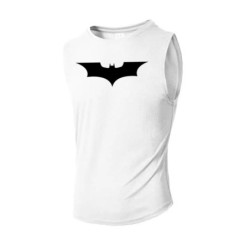 Bat Printed Men's Loose Sleeveless T-shirt Autumn inner wear Running T