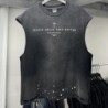 Jesus Beat The Devil Cross Print Tank Top Men Women Splashed Ink Saint