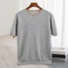 Men's T-shirt 2024 Summer New Knitted Tank Top Fashion Color Block Rou