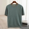 Men's T-shirt 2024 Summer New Knitted Tank Top Fashion Color Block Rou
