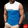 Summer Men's Casual sleeveless T-shirt Plus Size Simple O-Neck tank to