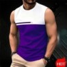 Summer Men's Casual sleeveless T-shirt Plus Size Simple O-Neck tank to