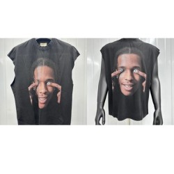 2026 New Cactus Jack Men's American Streetwear Print Tank Top Loose Fi
