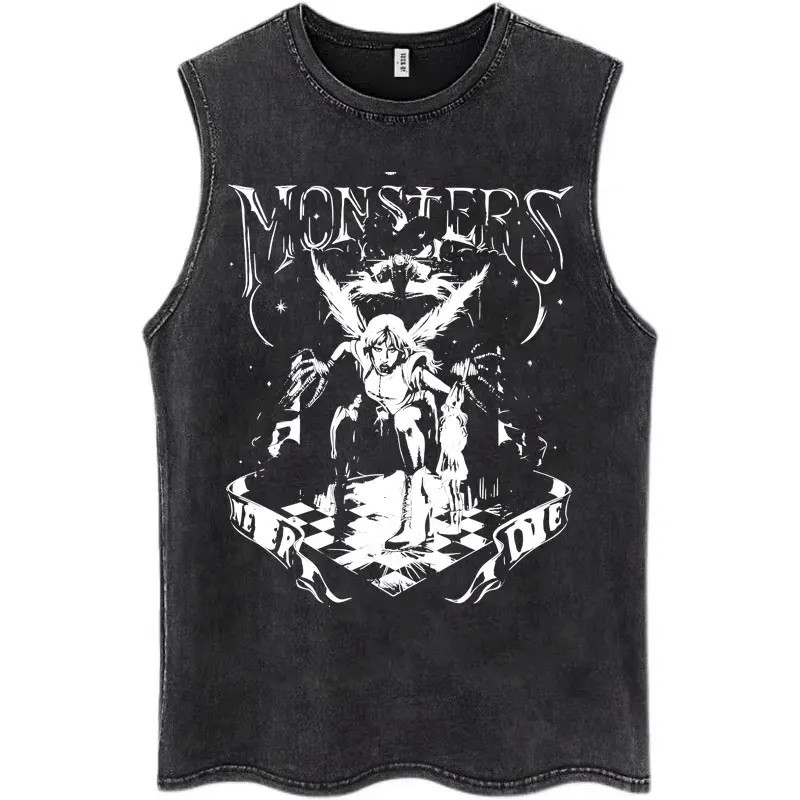 Lady Gaga The Mayhem Ball Tour 2025 Wash Tank Tops Fashion Men Women H
