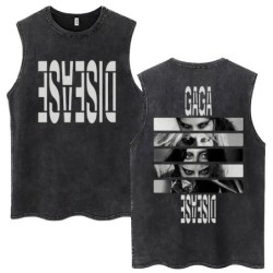 Lady Gaga The Mayhem Ball Tour 2025 Wash Tank Tops Fashion Men Women H