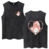 Hot Sale Karol G Bichota Music Album Washed Tank Tops Hip Hop Fashion 