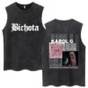 Hot Sale Karol G Bichota Music Album Washed Tank Tops Hip Hop Fashion 
