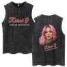 Hot Sale Karol G Bichota Music Album Washed Tank Tops Hip Hop Fashion 
