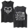 Hot Sale Karol G Bichota Music Album Washed Tank Tops Hip Hop Fashion 