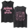 Hot Sale Karol G Bichota Music Album Washed Tank Tops Hip Hop Fashion 