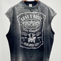 Vintage SAINT Guns N Roses Washed T-Shirts High Quality Dirty Soil Spr