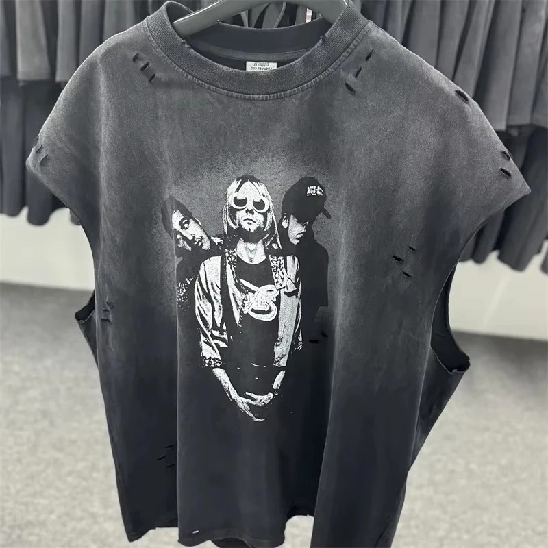 Vintage SAINT Guns N Roses Washed T-Shirts High Quality Dirty Soil Spr