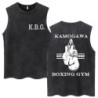 Hot Anime Hajime No Ippo Kamogawa Boxing Gym Washed Tops Men Makunouch
