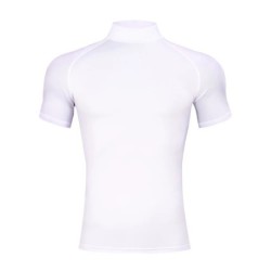 Mens Bodybuilding Sports Tight T-shirt Summer Compression Turtleneck S