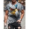 New Cool Eagle Pattern T Shirt For Men Clothing 3D Print Flame Eagle S