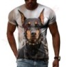 New Tide Summer Fashion Doberman Picture T-shirts Casual Print Tees Hi