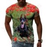 New Tide Summer Fashion Doberman Picture T-shirts Casual Print Tees Hi